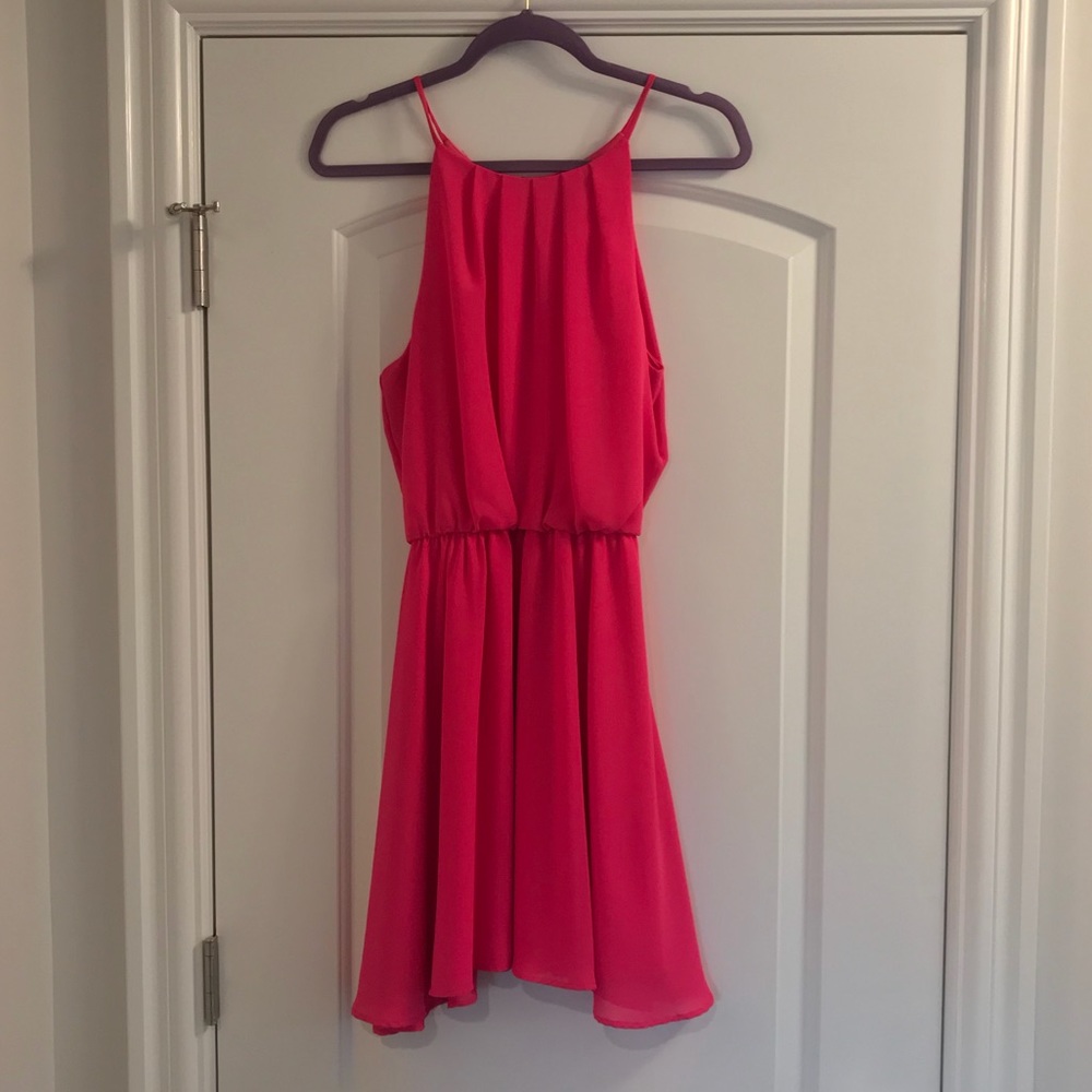 Medium bright pink Lush dress